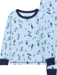 Pillow Talk Kids' Matching Family Ski Days Long Sleeve Pajamas