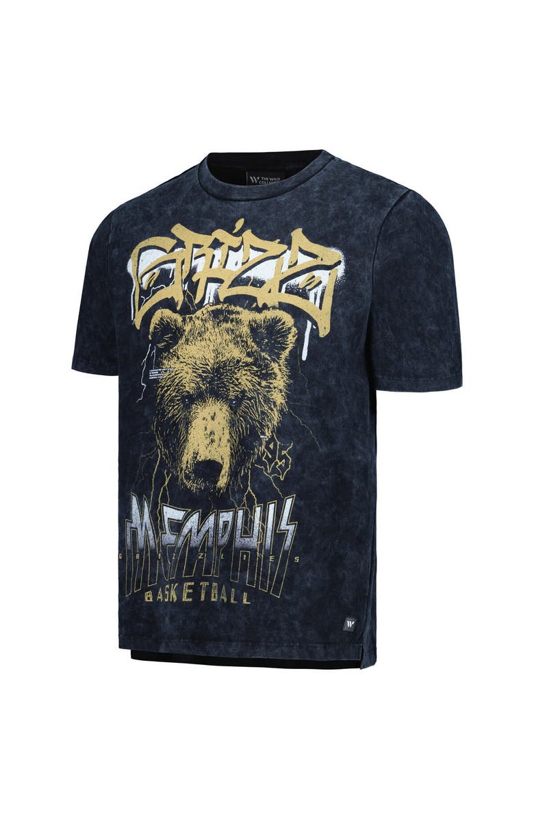 THE WILD COLLECTIVE Unisex The Wild Collective  Black Memphis Grizzlies Tour Band T-Shirt, Alternate, color, Black
