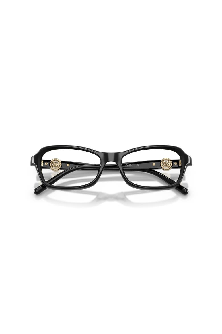 54mm Rectangle optical glasses, Alternate, color, Black
