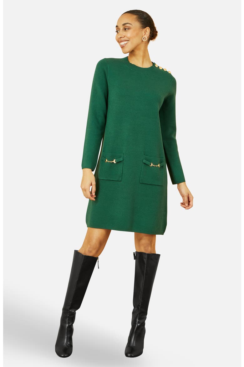 Tunic Sweater Dress, Alternate, color, Green