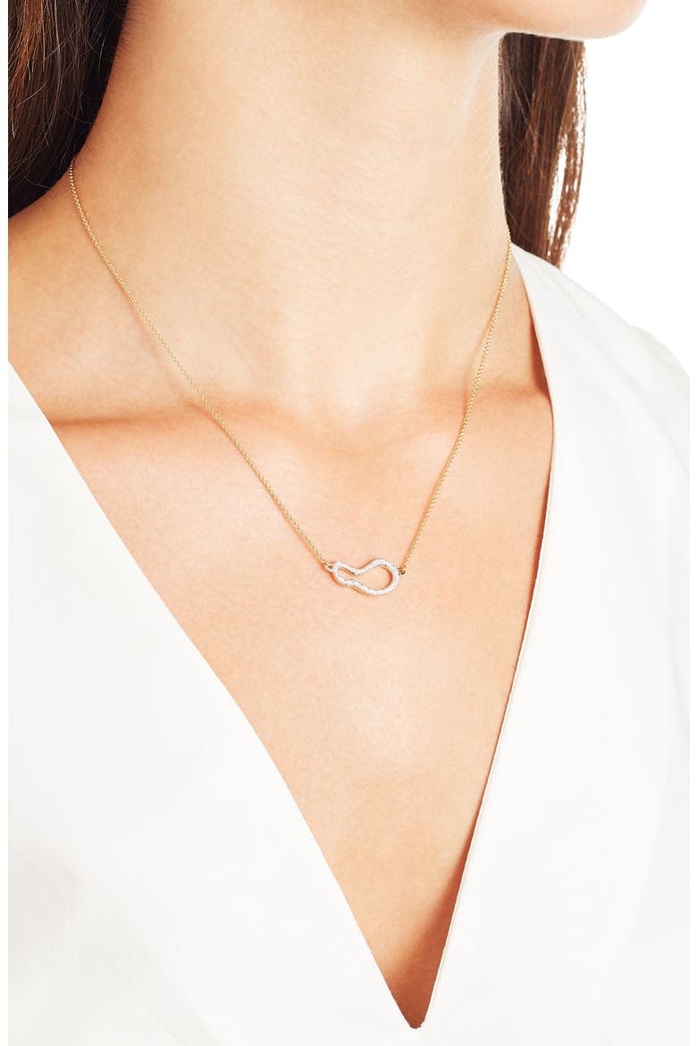 Small Pod Diamond Necklace (Nordstrom Exclusive), Alternate, color, GOLD