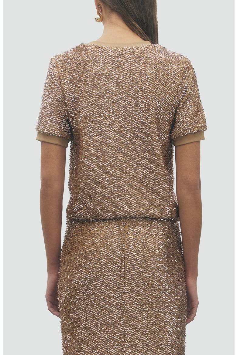 Patricia Beaded Cropped Top, Alternate, color, BRONZE