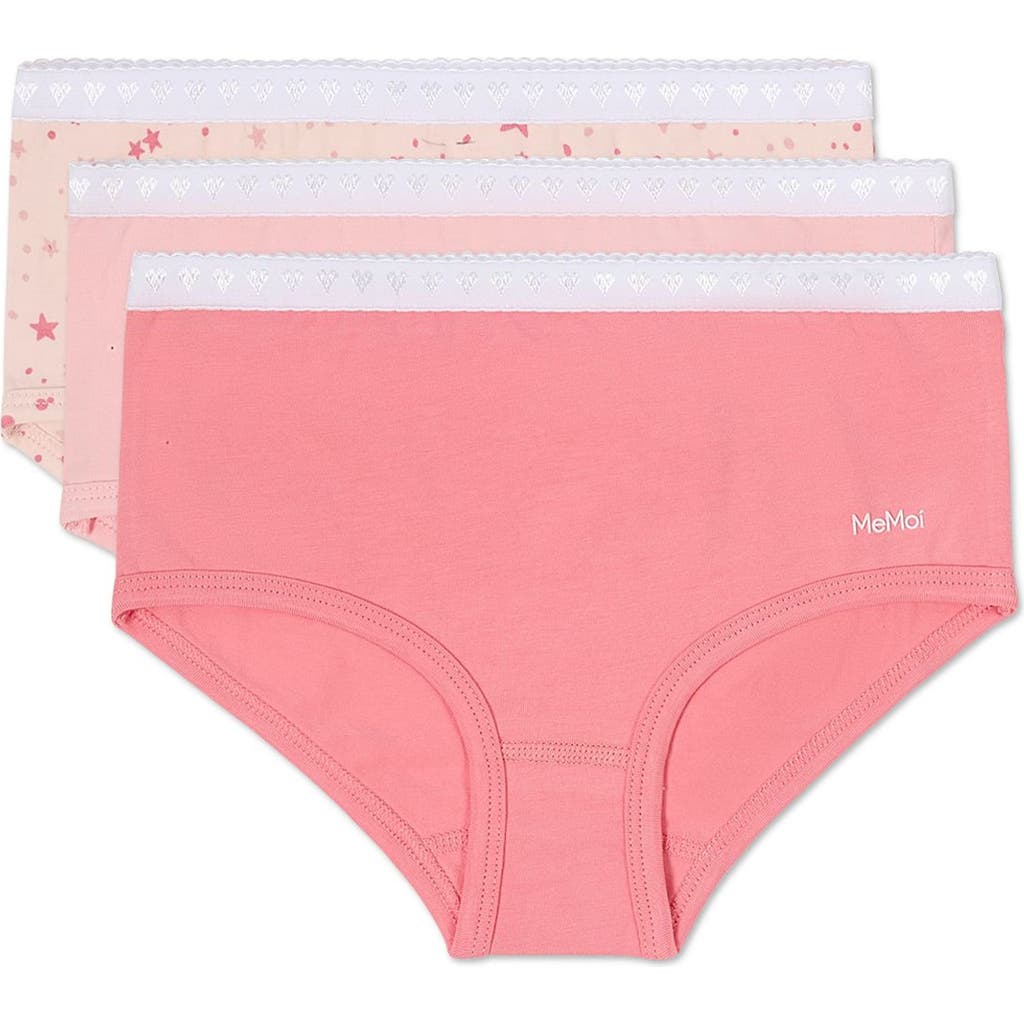 Memoi Girl's 3 Pair Pack Starry Briefs In Multi