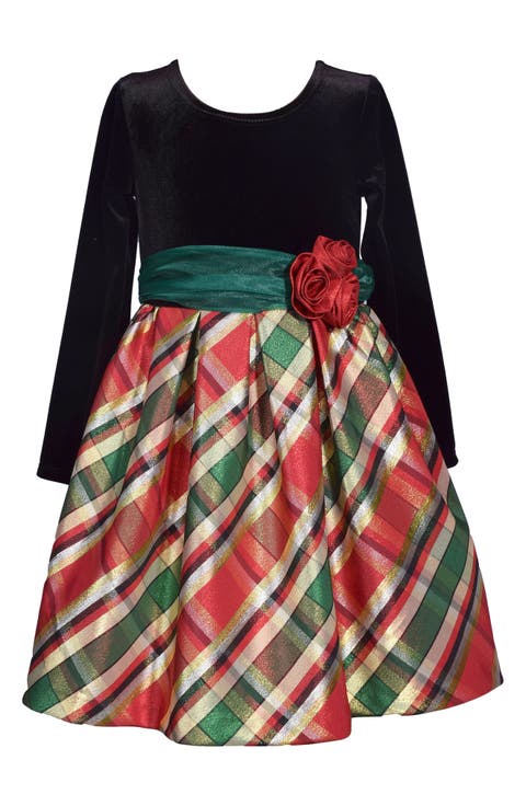 Kids
 Plaid Fit 
Flare Dress (Toddler 
Little Girl)