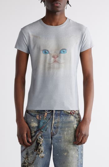 Acne Studios Glitter Cat Graphic T-Shirt | Nordstrom