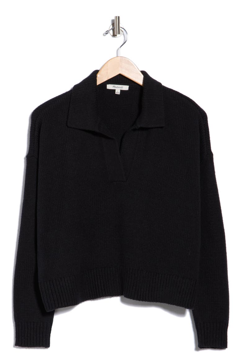 Daphne Sweater Polo, Alternate, color, TRUE BLACK