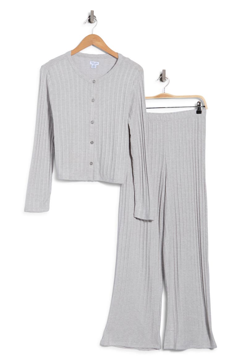 Cardigan, Camisole and Pants 3-Piece Set, Main, color, HEATHER GREY