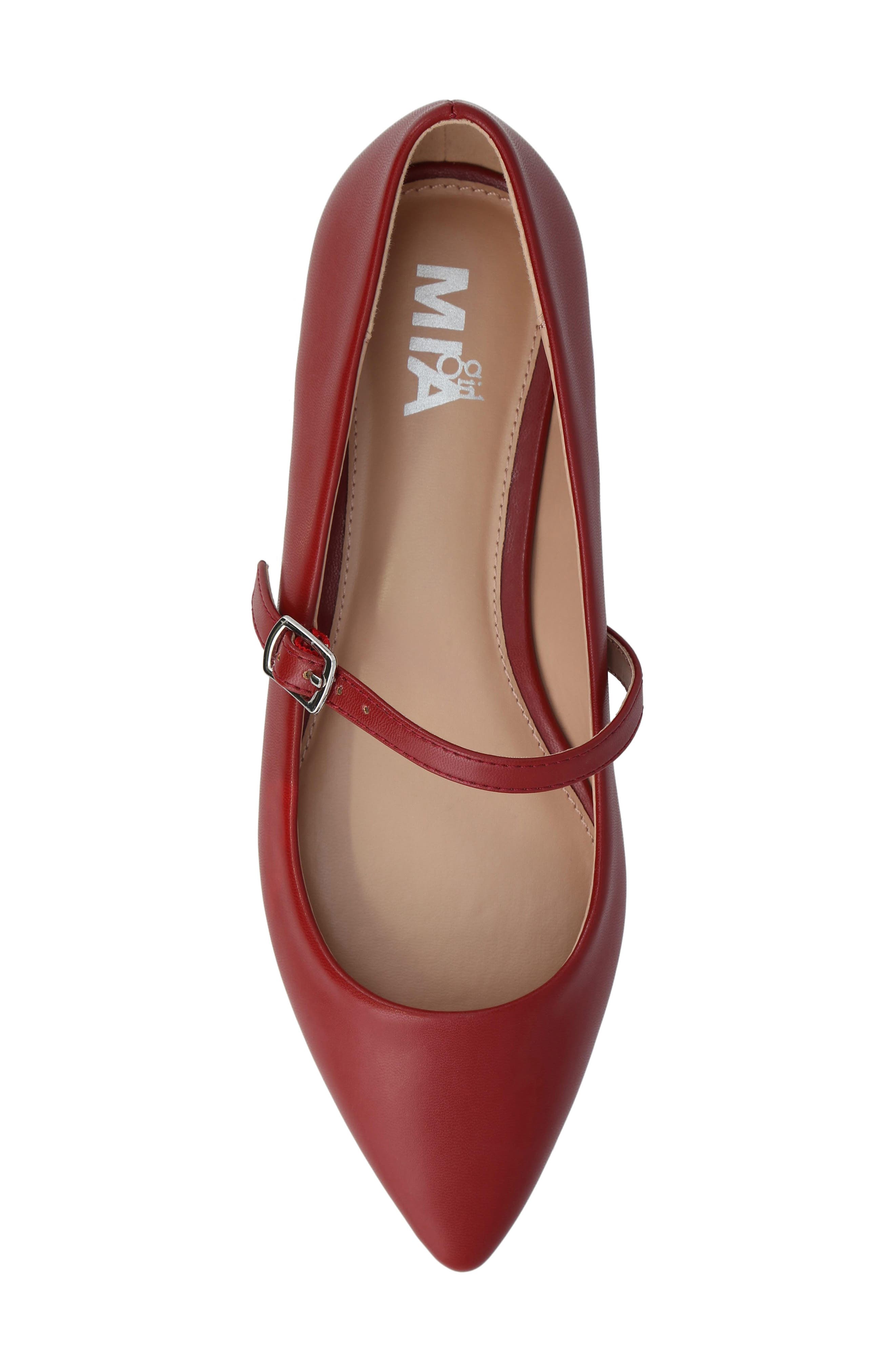 MIA Fionna Mary Jane Flat, Alternate, color, Red