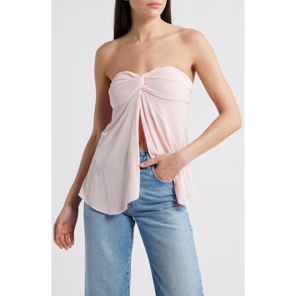 Free People Call Me Later Split Front Strapless Top