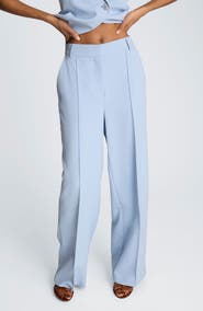 Kenneth Cole High Waist Pintuck Wide Leg Pants