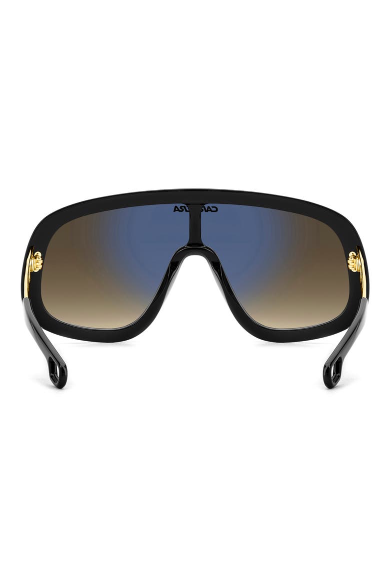 99mm FLAGLAB 17 99mm Shield Sunglasses, Alternate, color, BLACK GOLD/ BROWN GREEN