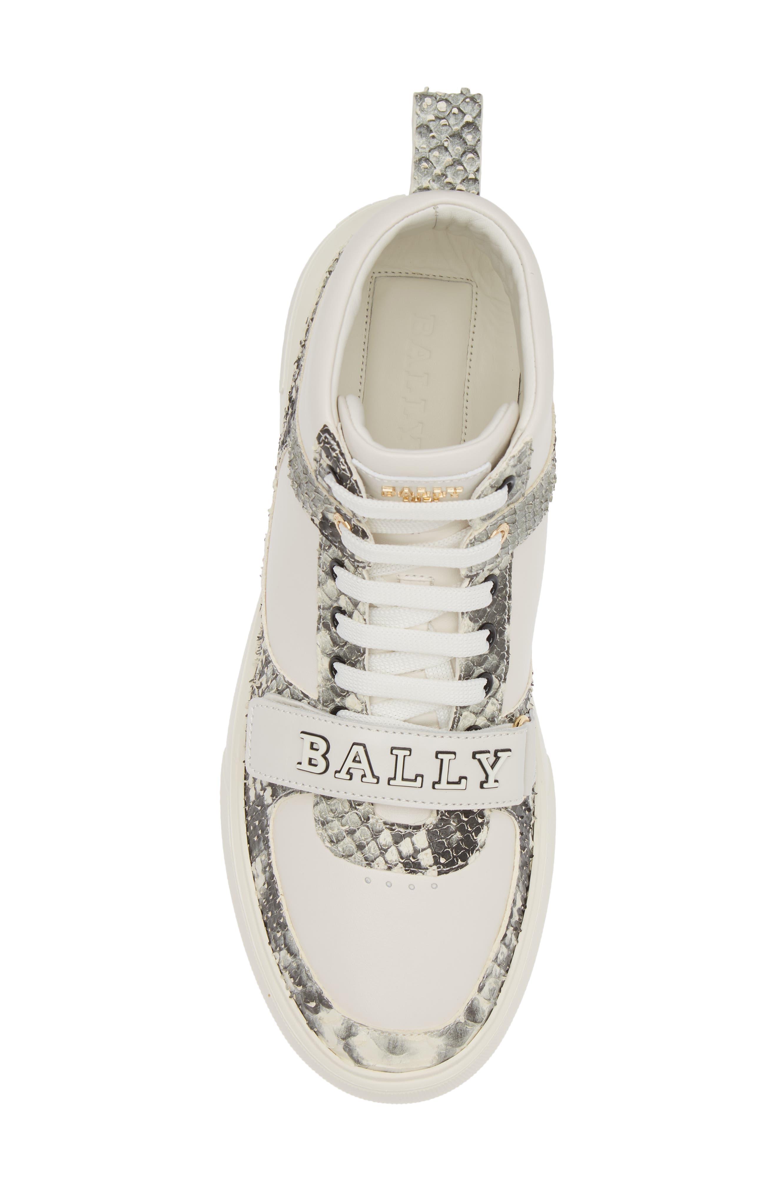Bally Merryk Snakeskin Embossed High Top Sneaker, Alternate, color, 