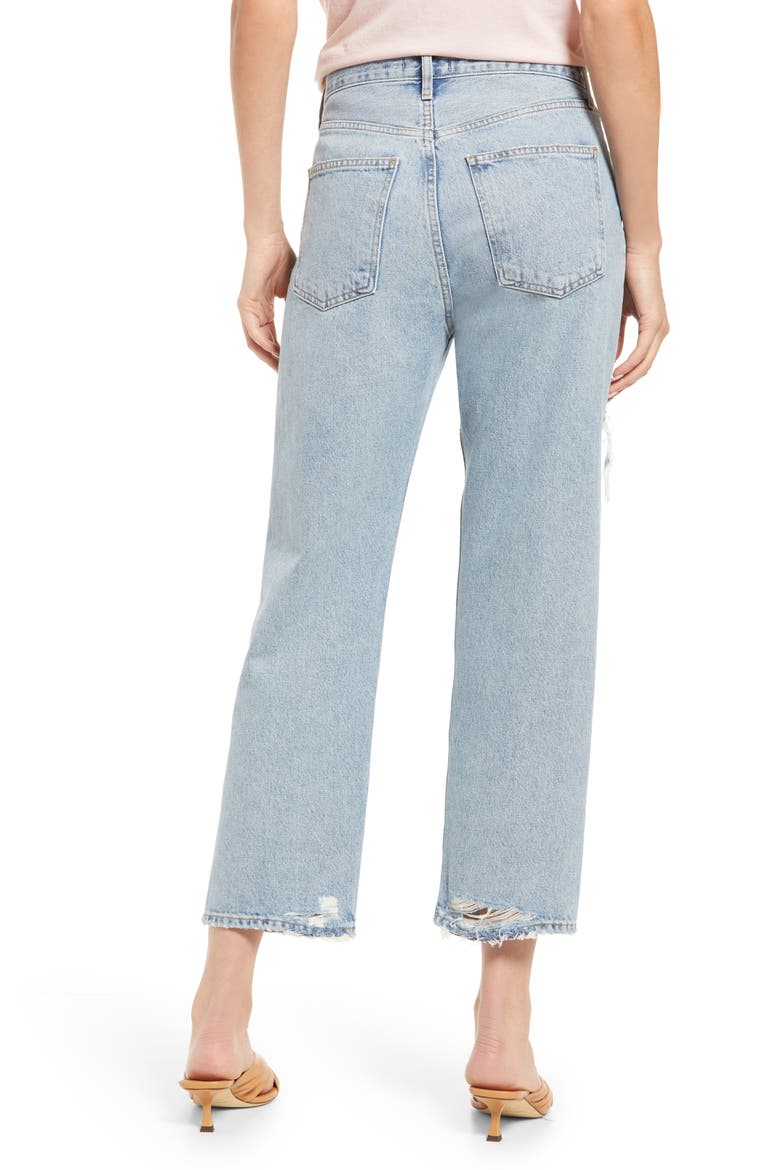 '90s Ripped Crop Loose Fit Jeans, Alternate, color, ECHO