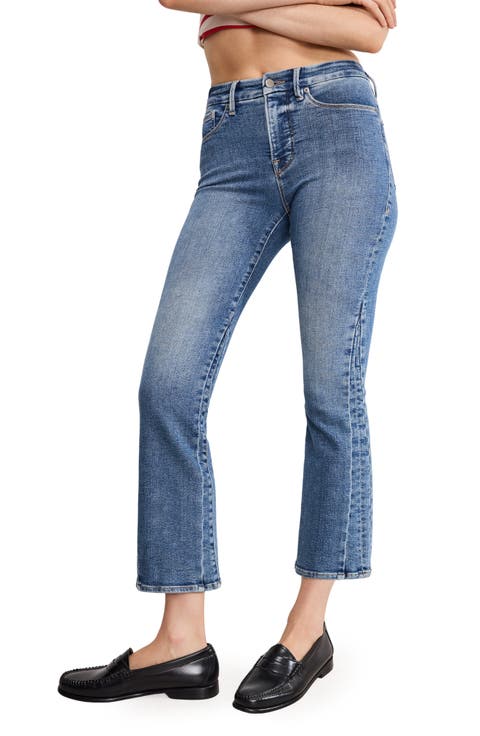 Good Legs Crop Mini Bootcut Jeans (Indigo 917) (Regular & Plus)