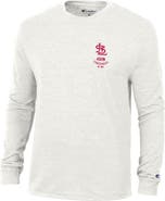 Champion Men's Champion White St. Louis Cardinals Cooperstown Winning Tradition Tri-Blend Long Sleeve T-Shirt