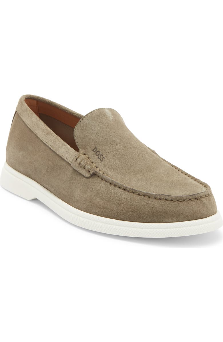 BOSS Sienne Moc Toe Loafer, Main, color, Open Green