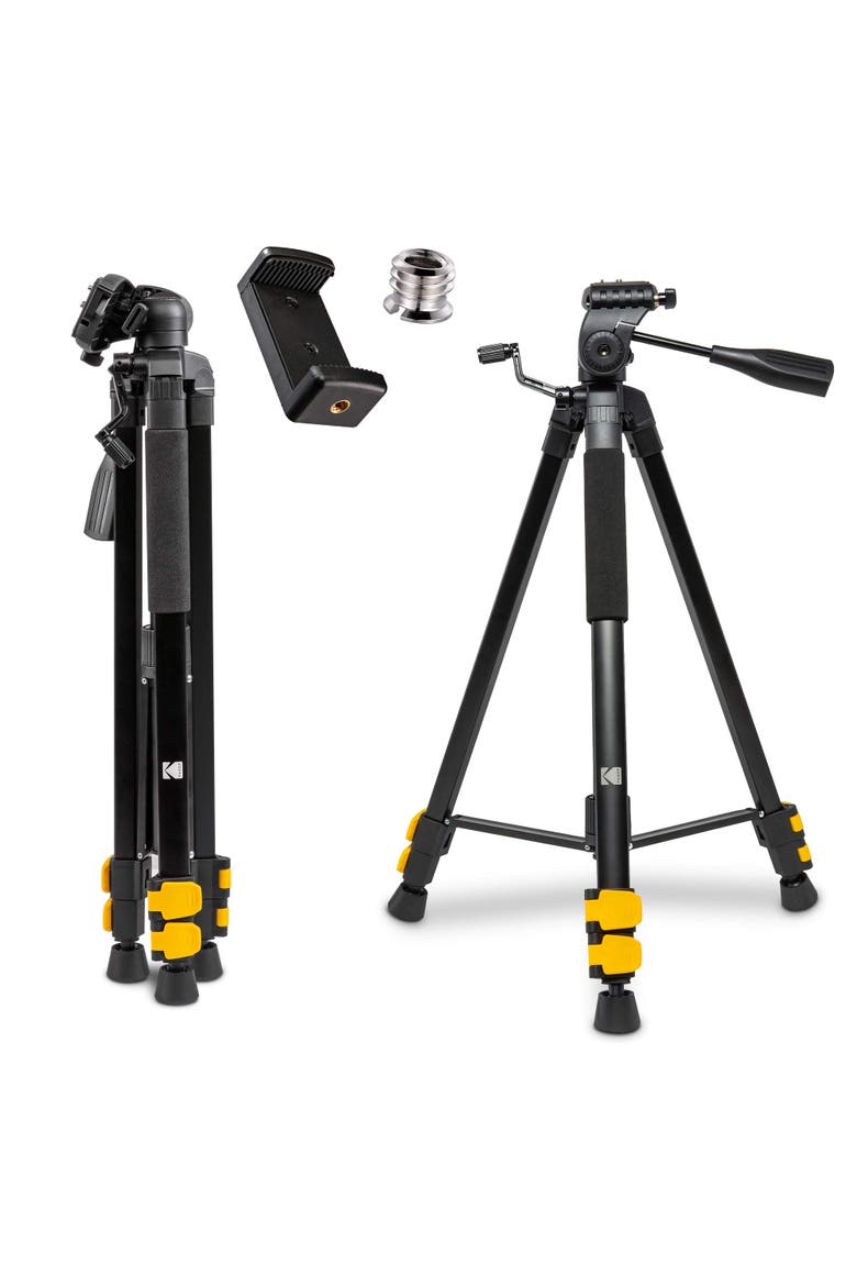 PhotoGear 62 Lightweight Tripod for Camera & Phone, Compact Travel Camera Tripod Stand, Main, color, Black