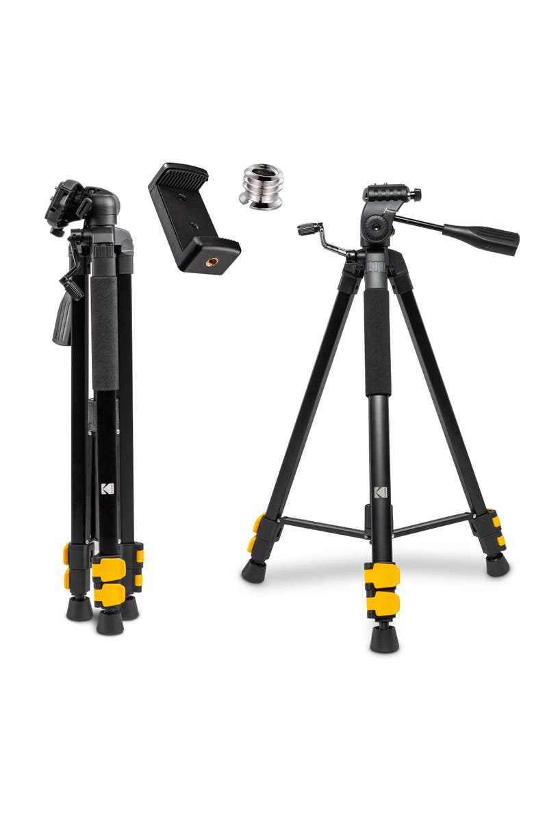 Kodak PhotoGear 62 Lightweight Tripod for Camera & Phone, Compact Travel Camera Tripod Stand, Main, color, Black