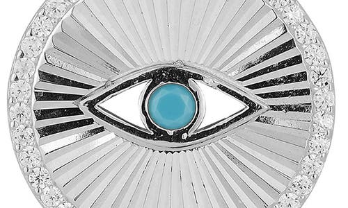 Glaze Jewelry Sterling Silver Eye Pendant Necklace In Metallic