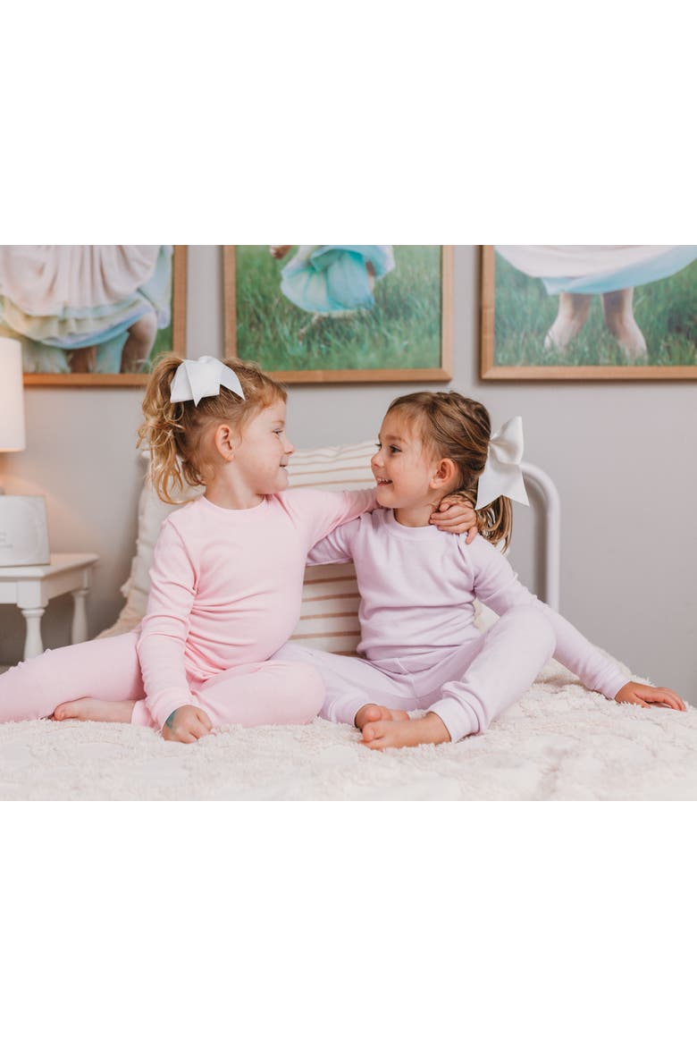 Girls Soft & Cozy Thermal Long Johns 2-Piece Set, Alternate, color, Bright Light Pink