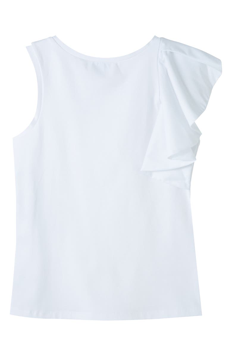 Habitual Kids Habitual Girl Kids' Asymmetrical Knit Ruffle Tank, Alternate, color,