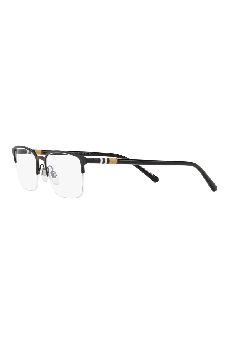 54mm Semi Rimless Optical Glasses, Alternate, color, BLACK RUBBER