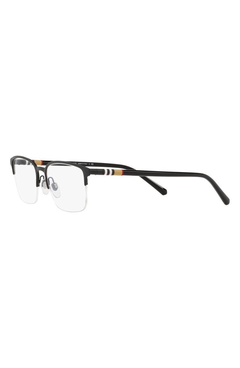 Burberry 54mm Semi Rimless Optical Glasses, Alternate, color, Black Rubber
