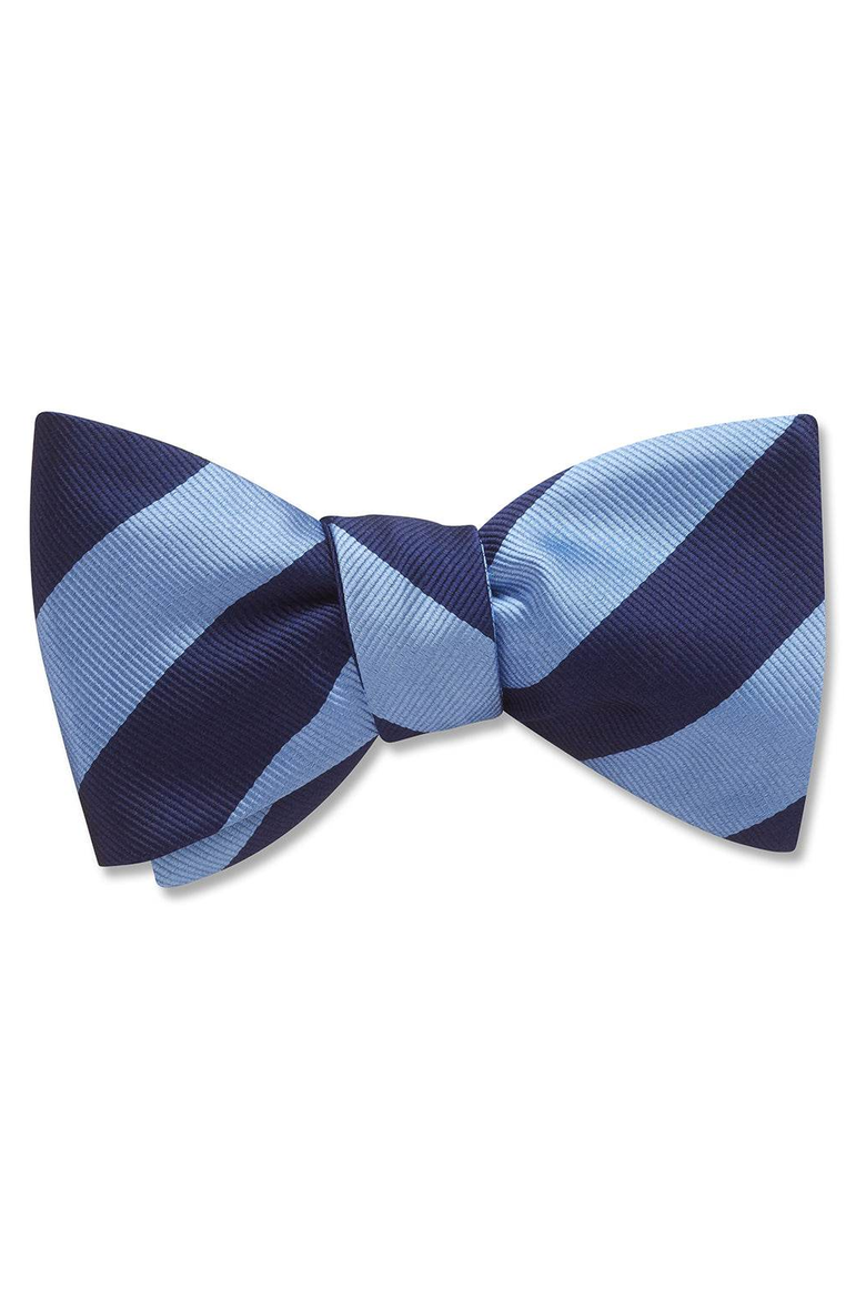 Academy Silk Bow Tie, Main, color, Navy / Blue Pre-Tied
