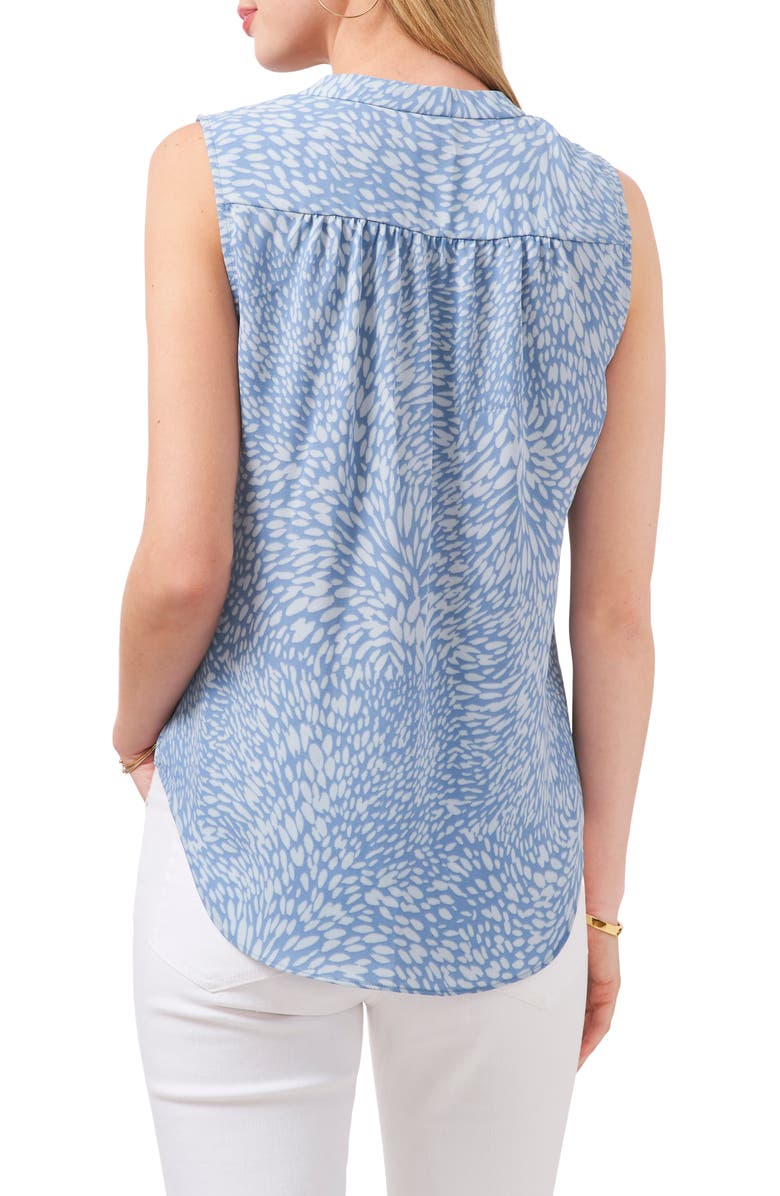 Vince Camuto Whisper Swirl Sleeveless Blouse, Alternate, color, 