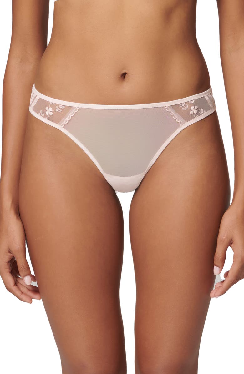 Simone Perele Marthe Embroidered Mesh Tanga, Main, color,