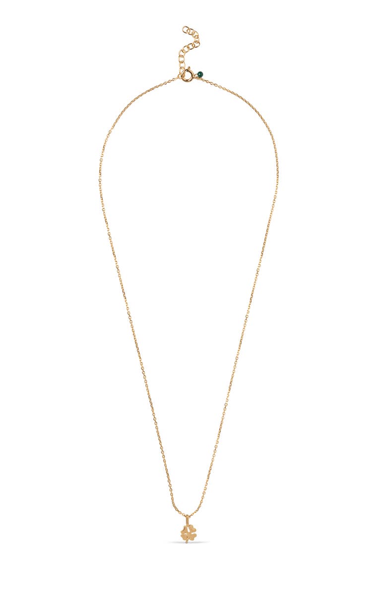 ENAMEL Copenhagen Four-Leaf Clover Necklace, Main, color, Gold