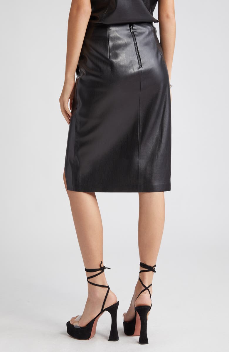 Alice + Olivia Siobhan Faux Leather Skirt, Alternate, color, 