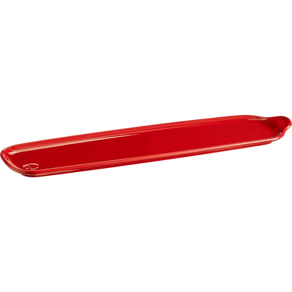 Emile Henry 16.5" X 4" Long Appetizer Platter In Burgundy