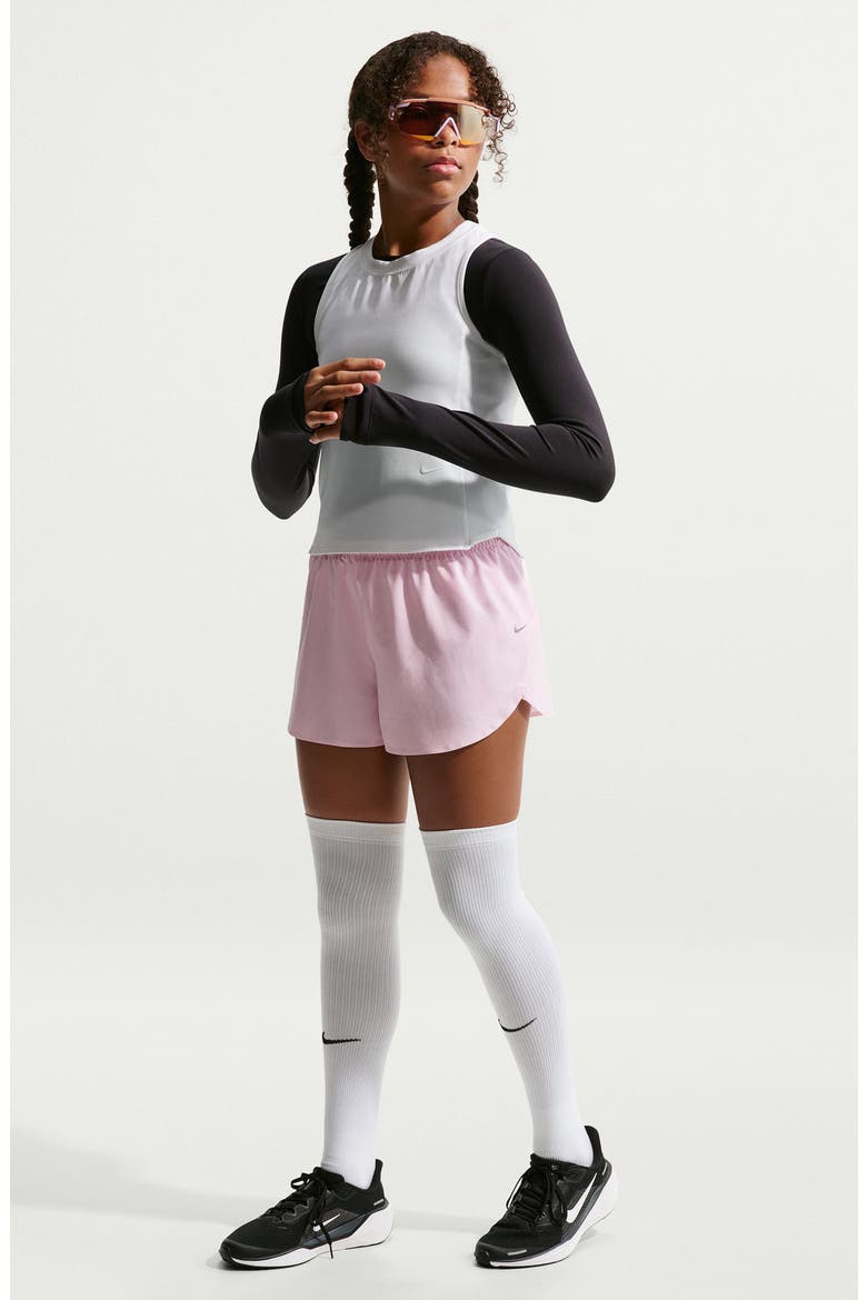 Kids' MAVN Dri-FIT Shorts, Main, color, PINK FOAM/ BLACK/ SILVER