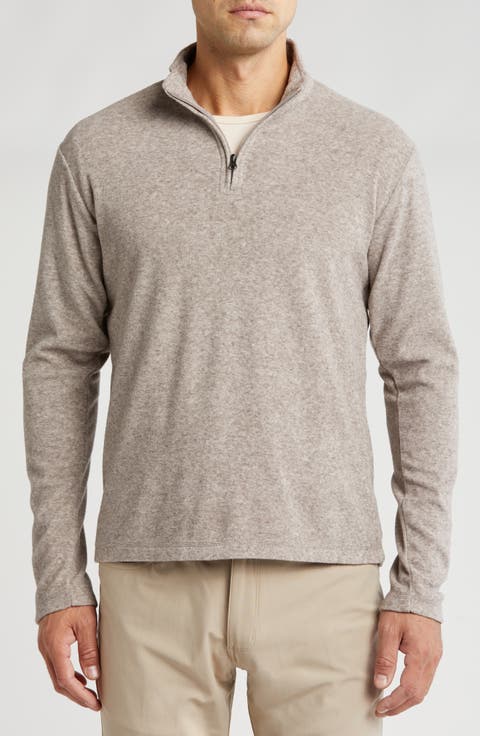 Heather Chenille Quarter Zip Pullover