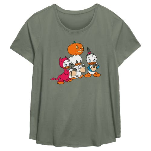 Ducktales Halloween Trick Or Treat Ducks Graphic T-shirt In Green