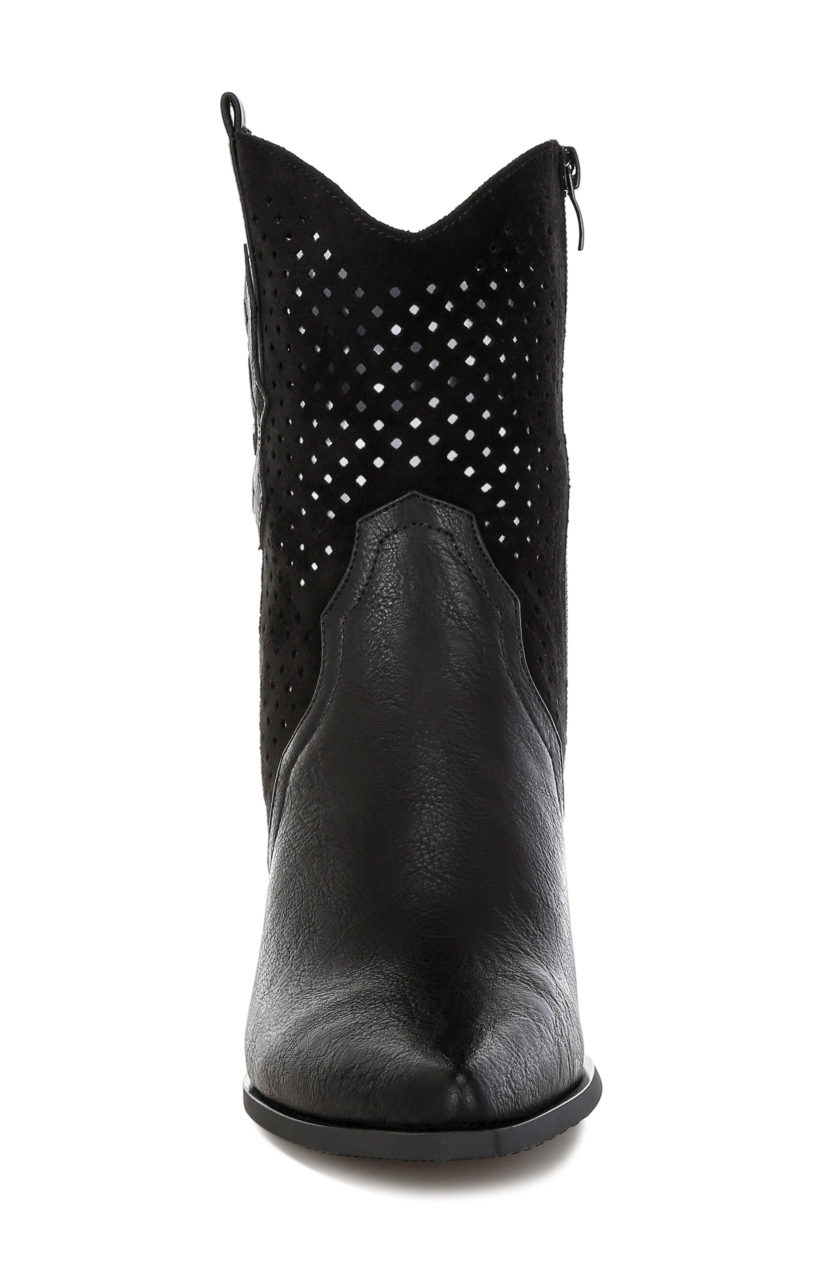 LONDON RAG Lomela Perforated Block Heel Boot, Alternate, color, 