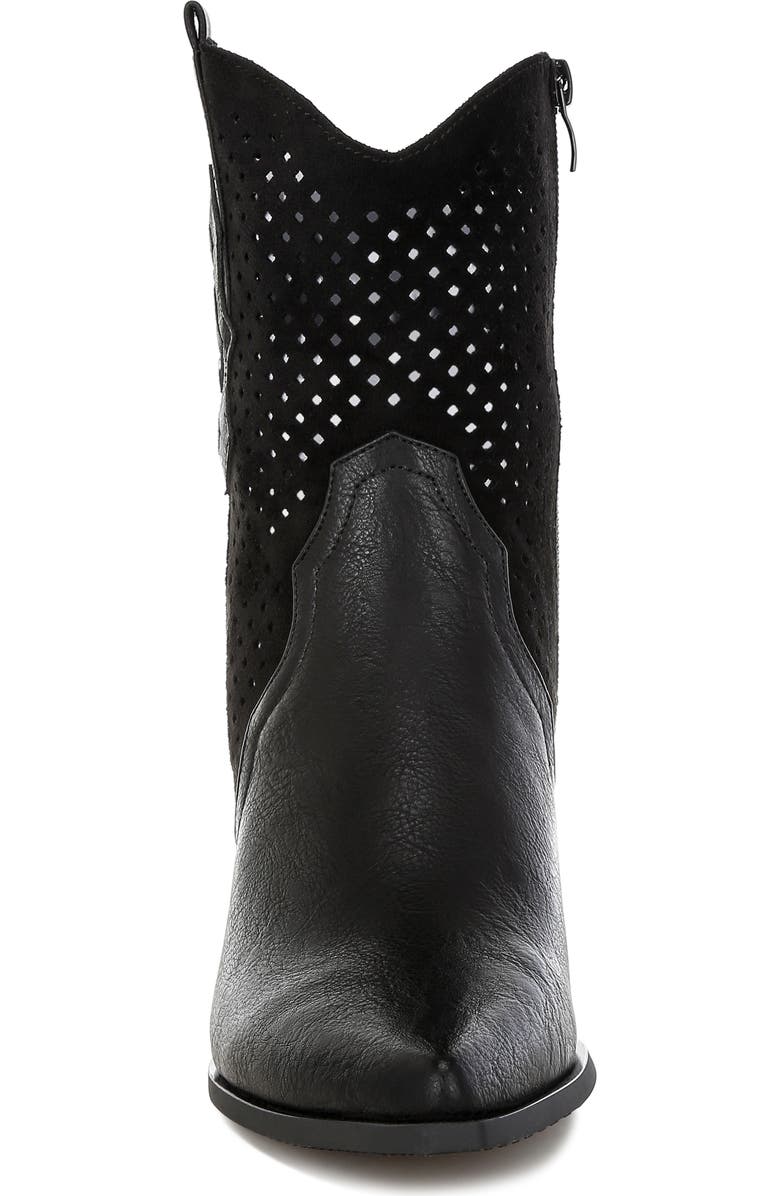 LONDON RAG Lomela Perforated Block Heel Boot, Alternate, color,