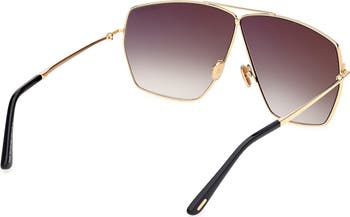 Stella 67mm Oversize Navigator Sunglasses