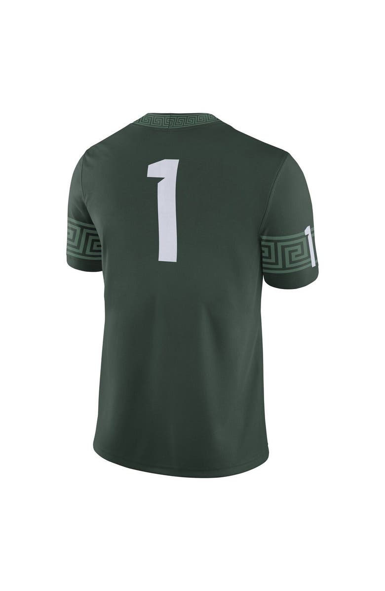 Nike Men's Nike #1 Green Michigan State Spartans Football Game Jersey, Alternate, color, Green