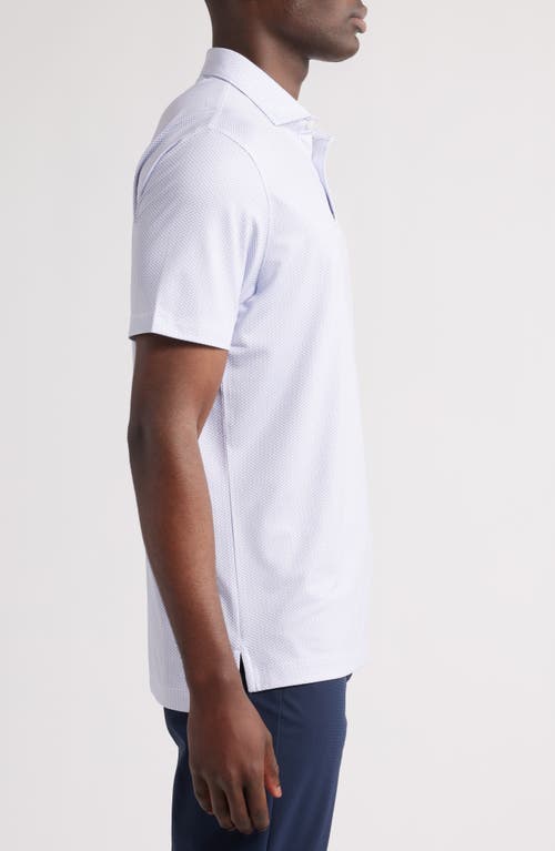 Johnnie-o Teo Microprint Prep-formance Golf Polo In Verbena