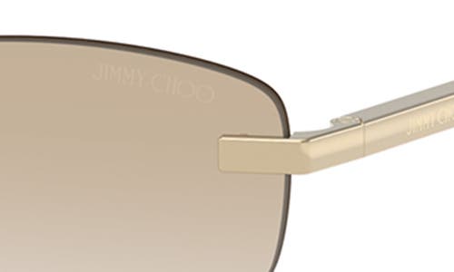 Jimmy Choo 57mm Oval Sunglasses In Pale Gold
