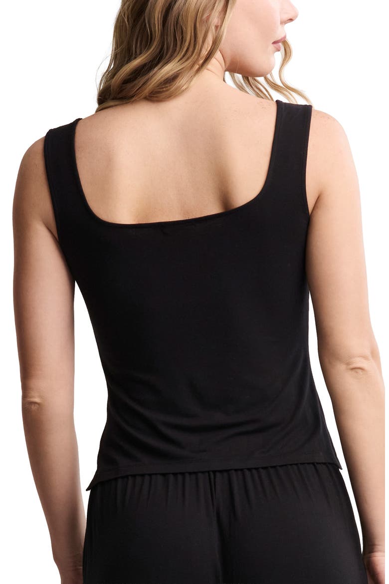 Square Neck Jersey Tank, Alternate, color, BLACK