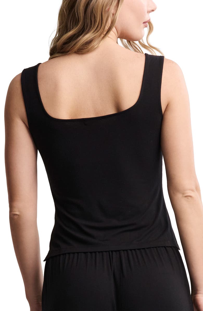 Barefoot Dreams<sup>®</sup> Square Neck Jersey Tank, Alternate, color, Black