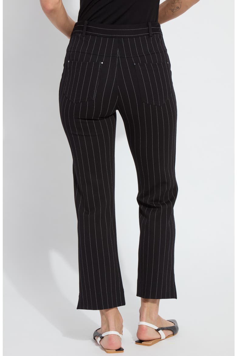 Pinstripe Baby Boot Ankle Pants, Alternate, color, BLACK SOFT SOOTHING STRIPE