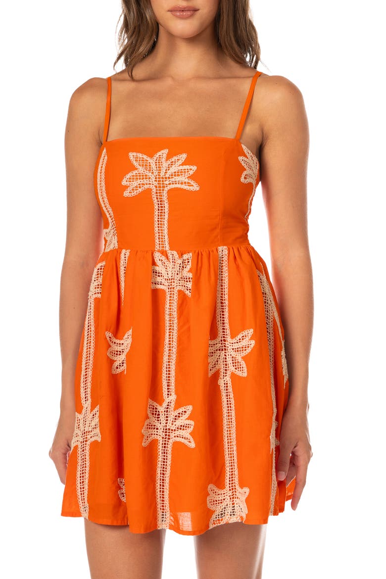 Tangerine Tropics Emiliana Cover-Up Dress, Alternate, color, ORANGE