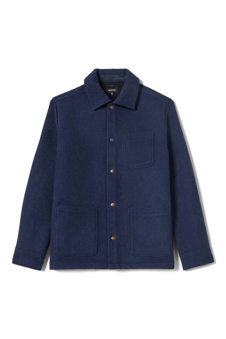 Shop Melton Snap-Up Chore Coat, Alternate, color, MOOD INDIGO