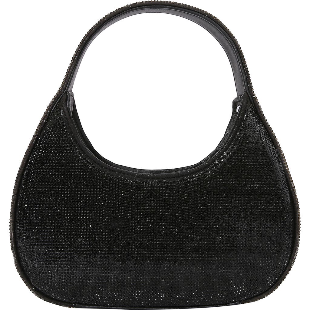 Berness Rhinestone Circle Bag In Black