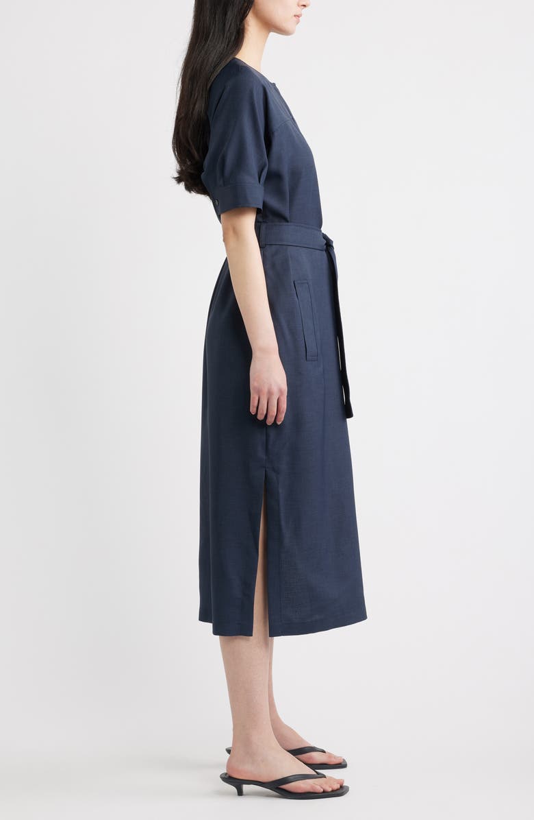 Theory City Midi Shirtdress, Alternate, color, Nocturne Navy - Xlv