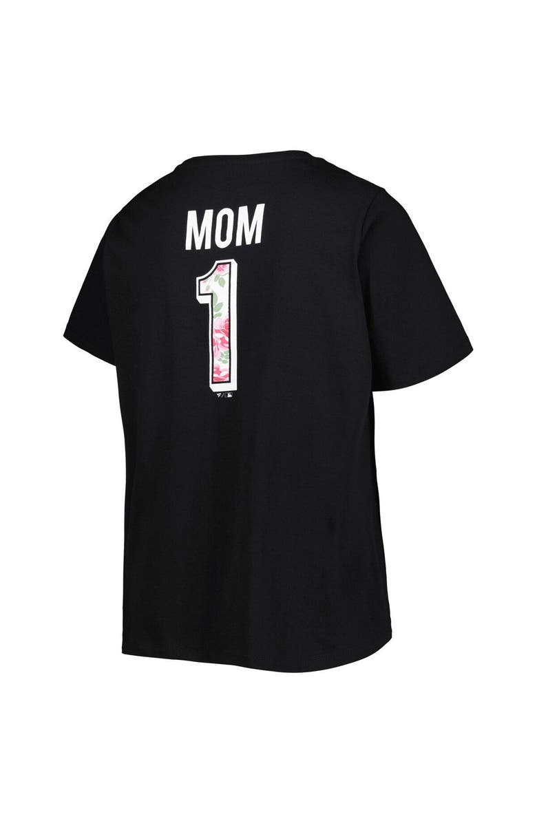 PROFILE Women's Black San Francisco Giants Mother's Day Plus Size Best Mom Ever V-Neck T-Shirt, Alternate, color, Black